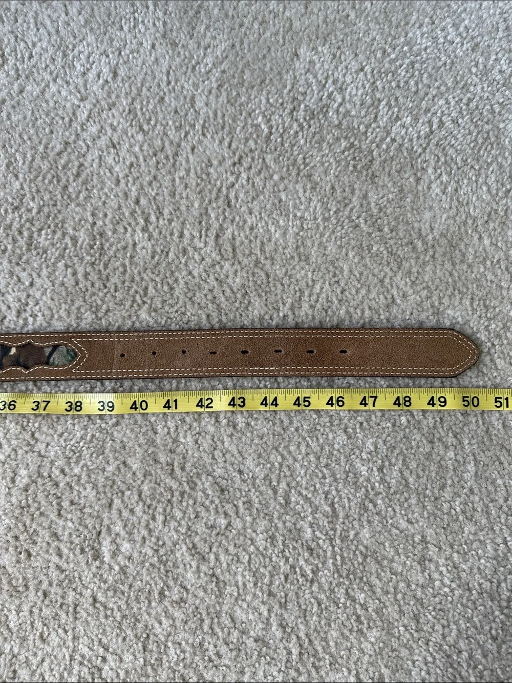 Justin Boots Leather Camo Belt NWOT